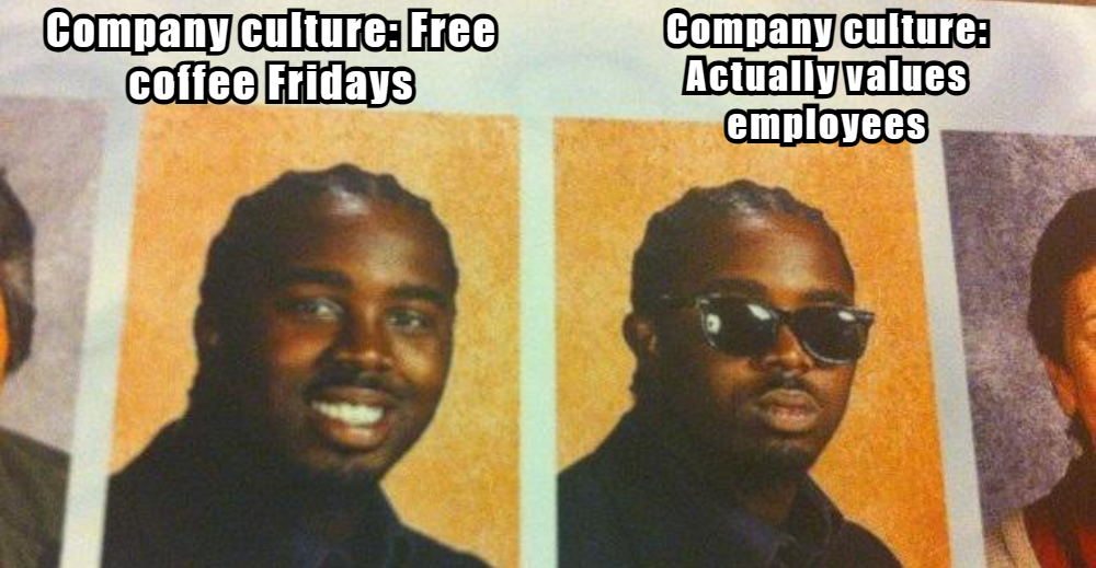 Meme sobre cultura empresarial